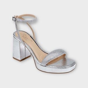 Jewel Badgley Mischka Teddi Platform Block Heels Size 11